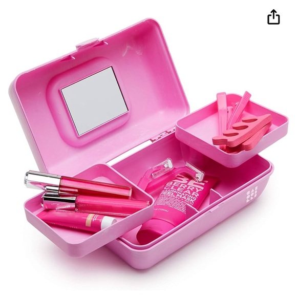 Caboodles Mini Petite Bubblegum Pink Case - Picture 2 of 8